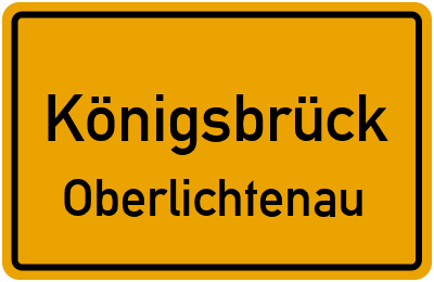 Straßenverzeichnis Königsbrück Oberlichtenau