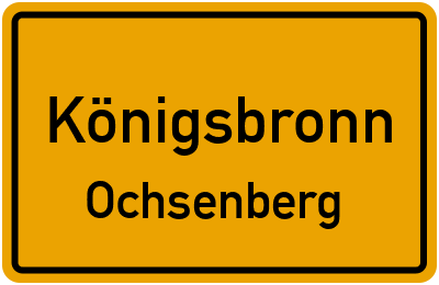 Ortsschild Königsbronn Ochsenberg