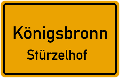 Straßenverzeichnis Königsbronn Stürzelhof