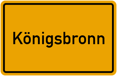 Ortsschild von Königsbronn in Baden-Württemberg