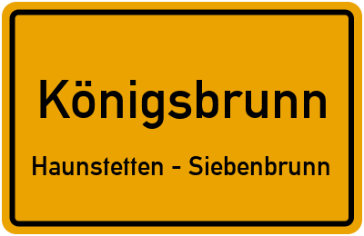 Straßenverzeichnis Königsbrunn Haunstetten - Siebenbrunn