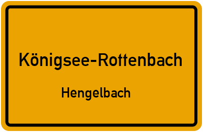 Straßenverzeichnis Königsee-Rottenbach Hengelbach
