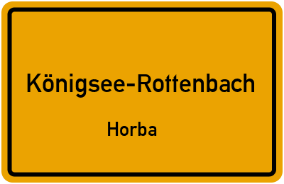 Straßenverzeichnis Königsee-Rottenbach Horba
