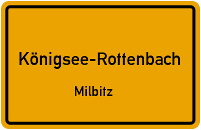 Straßenverzeichnis Königsee-Rottenbach Milbitz