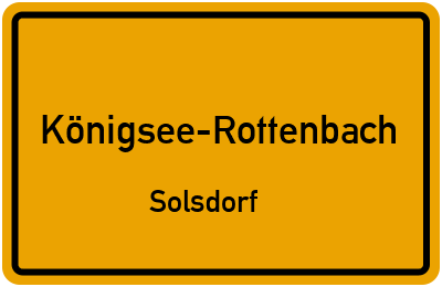 Straßenverzeichnis Königsee-Rottenbach Solsdorf