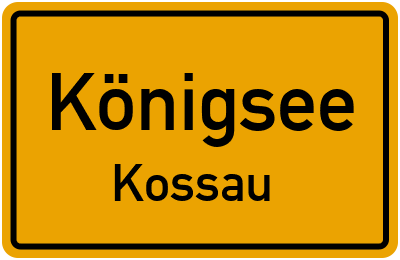 Straßenverzeichnis Königsee Kossau