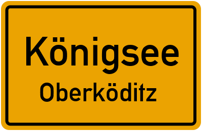 Straßenverzeichnis Königsee Oberköditz