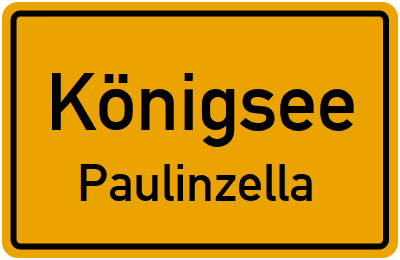 Straßenverzeichnis Königsee Paulinzella