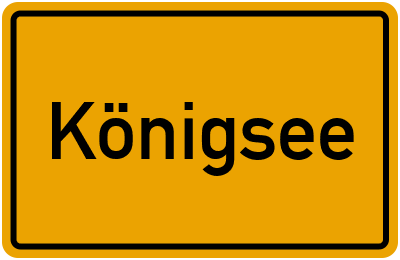 Ortsschild von Stadt Königsee in Thüringen