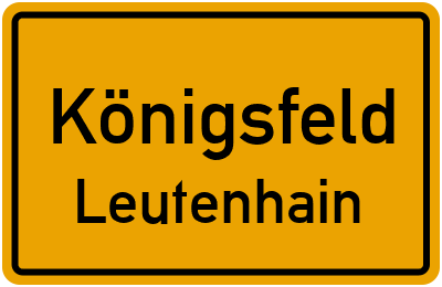 Straßenverzeichnis Königsfeld Leutenhain