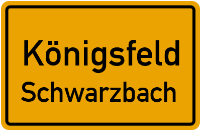 Straßenverzeichnis Königsfeld Schwarzbach