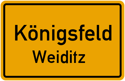 Straßenverzeichnis Königsfeld Weiditz