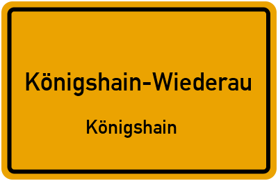 Straßenverzeichnis Königshain-Wiederau Königshain