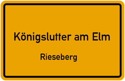 Straßenverzeichnis Königslutter am Elm Rieseberg