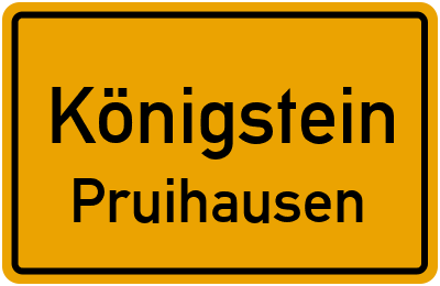 Straßenverzeichnis Königstein Pruihausen