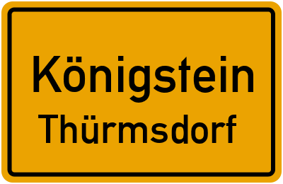 Straßenverzeichnis Königstein Thürmsdorf