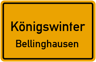 Ortsschild Königswinter Bellinghausen