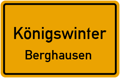 Ortsschild Königswinter Berghausen