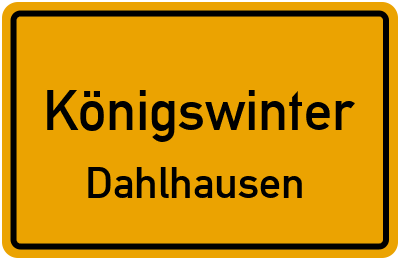 Ortsschild Königswinter Dahlhausen