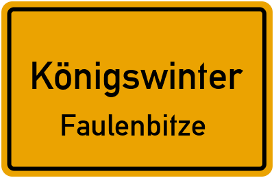 Straßenverzeichnis Königswinter Faulenbitze