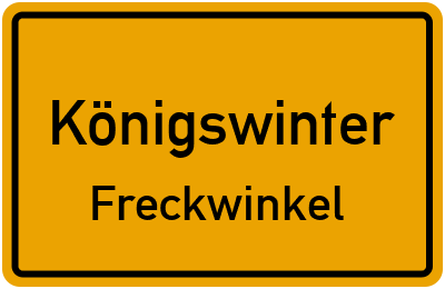 Straßenverzeichnis Königswinter Freckwinkel