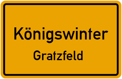 Ortsschild Königswinter Gratzfeld
