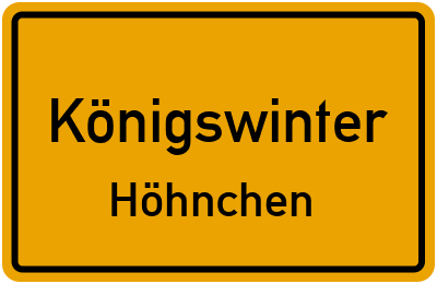 Straßenverzeichnis Königswinter Höhnchen