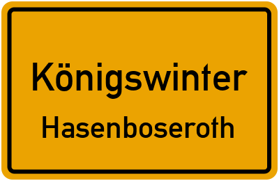 Straßenverzeichnis Königswinter Hasenboseroth