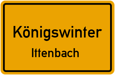 Ortsschild Königswinter Ittenbach