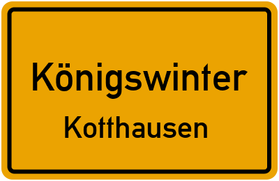 Ortsschild Königswinter Kotthausen