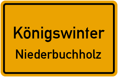 Ortsschild Königswinter Niederbuchholz