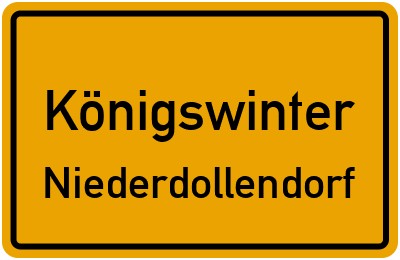 Ortsschild Königswinter Niederdollendorf
