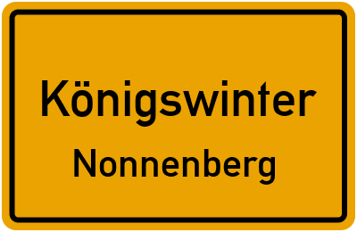 Ortsschild Königswinter Nonnenberg