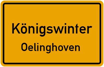 Ortsschild Königswinter Oelinghoven