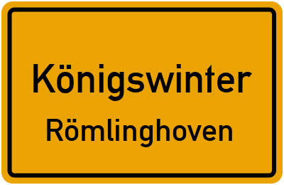 Ortsschild Königswinter Römlinghoven