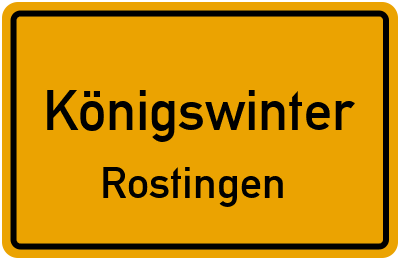 Ortsschild Königswinter Rostingen