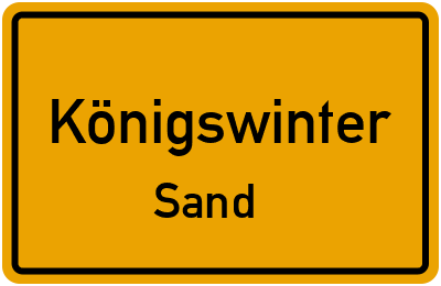 Ortsschild Königswinter Sand