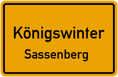 Ortsschild Königswinter Sassenberg