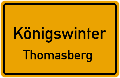 Ortsschild Königswinter Thomasberg