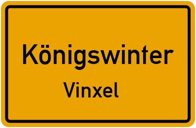 Ortsschild Königswinter Vinxel