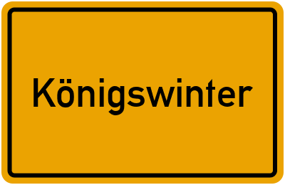 Ortsschild von Königswinter in Nordrhein-Westfalen