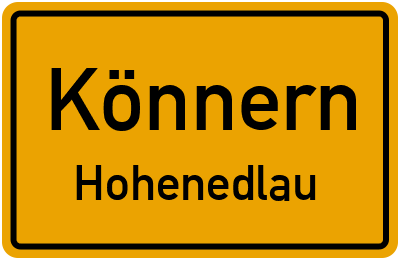 Straßenverzeichnis Könnern Hohenedlau