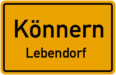 Straßenverzeichnis Könnern Lebendorf