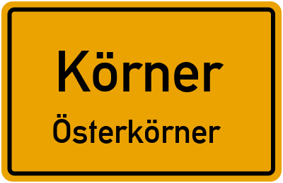 Straßenverzeichnis Körner Österkörner