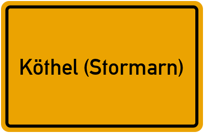 Ortsschild von Gemeinde Köthel (Stormarn) in Schleswig-Holstein