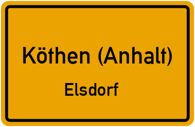 Straßenverzeichnis Köthen (Anhalt) Elsdorf
