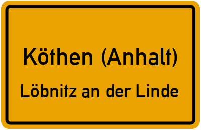 Straßenverzeichnis Köthen (Anhalt) Löbnitz an der Linde