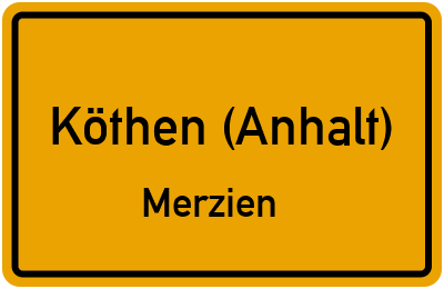 Straßenverzeichnis Köthen (Anhalt) Merzien
