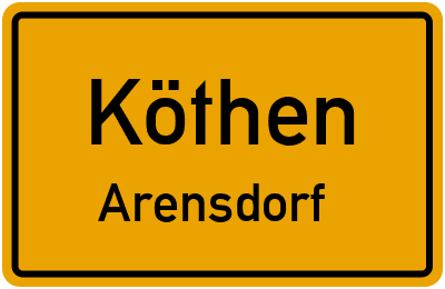 Straßenverzeichnis Köthen Arensdorf