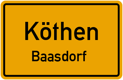 Straßenverzeichnis Köthen Baasdorf